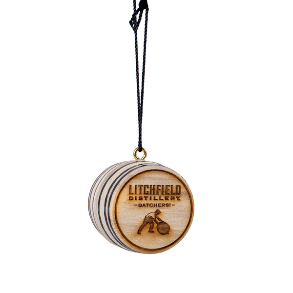 Litchfield Distillery Barrel Holiday Ornament